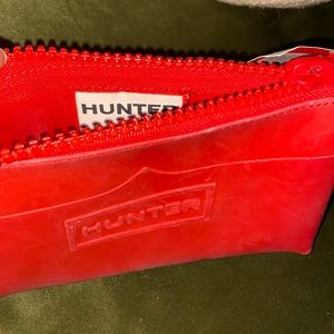 Hunter for Target small orange rubber wristlet, limited edition.